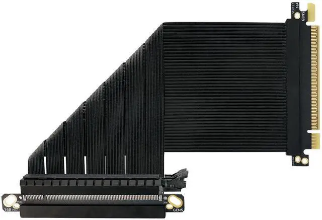 Main image of SSUPD PCIe 5.0 x16 Riser Cable 200 mm  32 GT/s Transmission, 64 GB/s (256 Gbps) Bandwidth  GPU RTX 5090/5080 & RX 9070 XT & ITX Case Ready