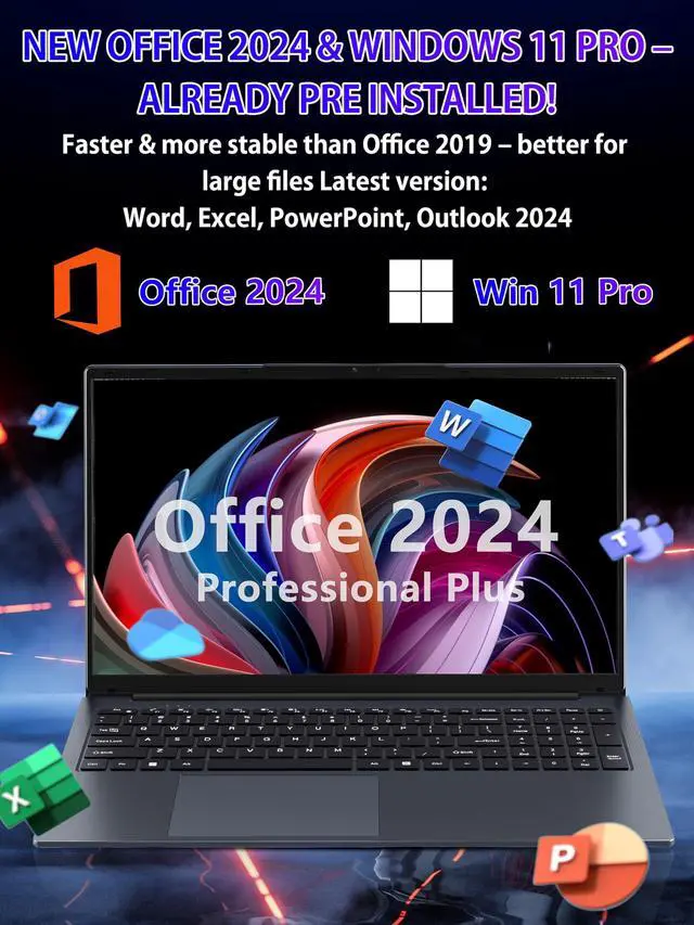 Alt view image 3 of 5 - Nmybwo 17.3-inch Business Laptop PC, in tel N150 CPU(Up to 3.6GHz) 16GB RAM 1TB NVMe SSD,FHD IPS Large Screen,Win11 Pro,Backlit Keyboard,6000mAh Battery, HDMI, USB 3.0, Type-C, Wi-Fi (16G+1TB)
