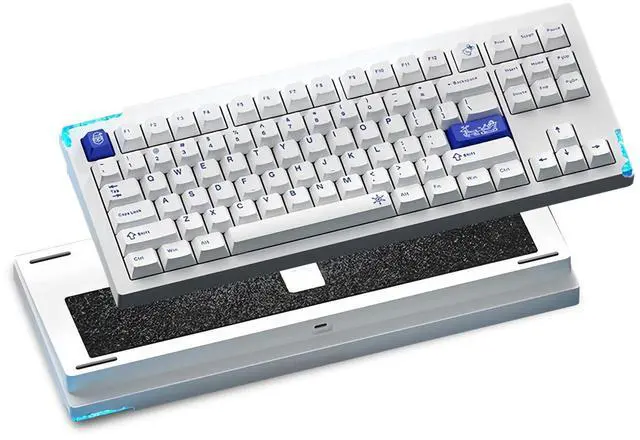 Main image of ZMX STARS80 V2 Aluminum CNC Quick Release Keyboard,80% QMK/VIA Programmable Gasket Mount Hot Swap Tri-Mode Wireless BT5.0/2.4GHz/USB-C Mechanical Gaming Keyboard RGB Backlit for PC/Mac Gamer (White)