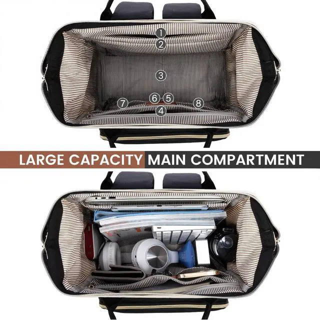 Alt view image 2 of 5 - LOVEVOOK Laptop Backpack for Women, 15.6 Inch Work Business Backpacks Purse With Large Capacity, Waterproof Nurse Bag College Bookbag for School, Waterproof Casual Daypack for Travel