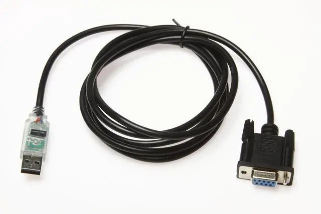 Main image of Wirenest USB to RS232 Null Modem Cable  6ft | DB9 Female | FTDI Chipset | RX/TX LEDs | Molded Connectors | All Data Lines Connected