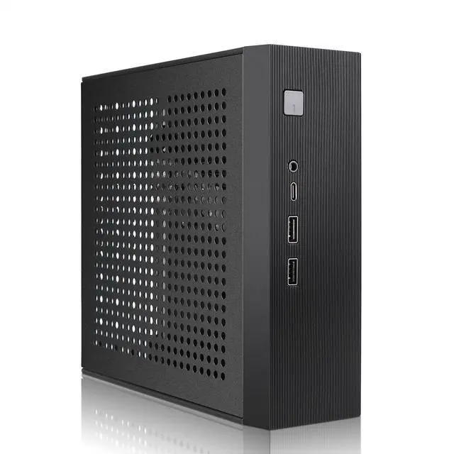 Main image of Mini ITX HTPC Case,SFF Small Form Factor Mini-Tower PC Case 0.6mm SPCC Computer Chassis Vented Panels Support Mini-ITX Motherboard(170x170mm) with USB-C Audio for Desktop PC Wall-Mounted
