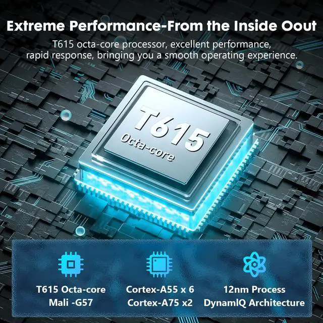 Alt view image 2 of 5 - Aobante 10 Inch Tablet, Android 15 with 24GB RAM + 128GB ROM (1TB Expandable), Octa-Core, 1280x800 IPS HD Touchscreen, 5MP+8MP Dual Camera, 6000mAh, Tablet with Keyboard, Mouse, Widevine L1(Blue)