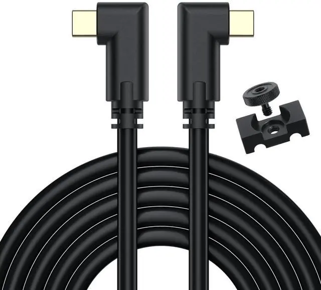 Main image of COOYA Camera Tethering Cable USB C 90° Right Angle 5Gbps Fast Transfer & Connection Between Camera and Computer+Cable Lock Clamp for Sony A7 IV/III/A7R IV/A7C2, Canon R10 R8 R6 Nikon Z9 Z8 Z7, 16.4 ft
