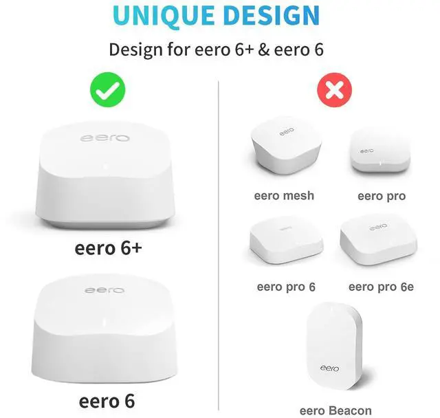 Alt view image 2 of 5 - Wall Mount Holder for eero 6 and for eero 6+ Router Mesh Wi-Fi System  No Messy Wires, Space-Saving Outlet Wall Mount Holder for eero 6 Plus Extender, Stand Bracket for eero 6+ (White-3pcs)