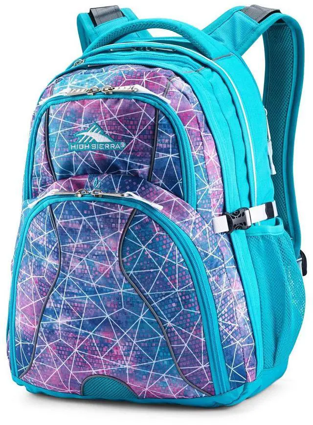 Main image of High Sierra Swerve Laptop Backpack, Sequin Facets/Bluebird/White, One Size