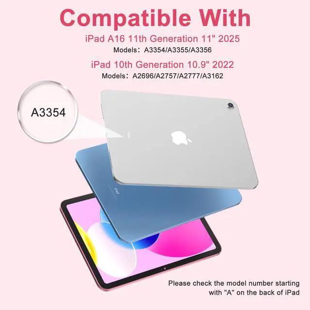 Alt view image 2 of 5 - COO for iPad A16 11th 10th Generation Case with Keyboard, Detachable Wireless Bluetooth Keyboard Case with Pencil Holder for iPad 11 inch 2025 10th Gen 10.9 Inch 2022