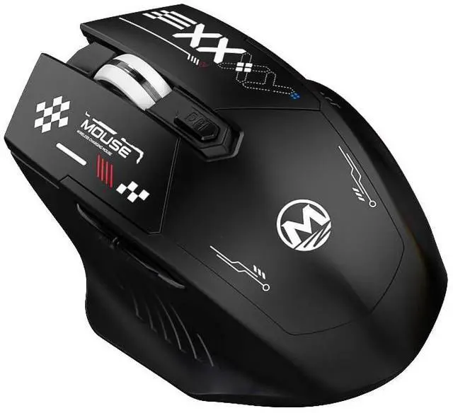 Main image of Wireless Bluetooth Dual-Mode Mouse - Ergonomic Right-Handed Design, USB Unifying Receiver, and 2.4GHz Reliable Connection - Works for Computers and Laptops - Far Quieter Clicks Than Most Mice,Black