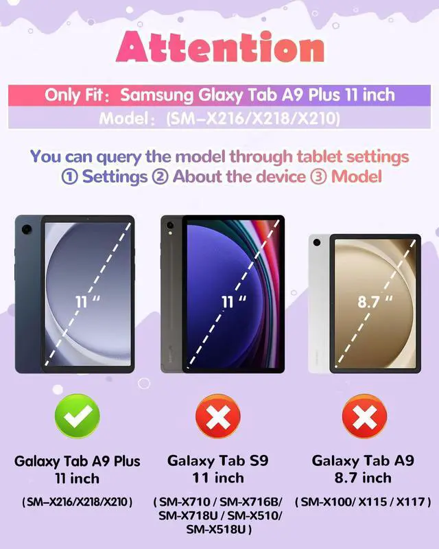 Alt view image 2 of 5 - Wazzasoft for Samsung Galaxy Tab A9 Plus Case 11 Girls Cute Cat Kawaii Cover Girly 3D Cartoon Women Kitten with Rotating Handle Stand & Strap Soft Silicon Funda for Samsung A9 Plus Tablet Case