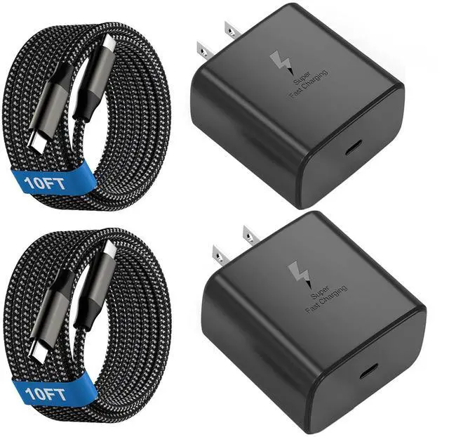 Main image of 2025 New 2 Pack 45w USB-c Charger Super Fast Charger Type C Android Phone Charging Replacement for Samsung Galaxy S25 S24 Ultra/S23 Ultra/S22 Plus/S21/Note 20/Note10+