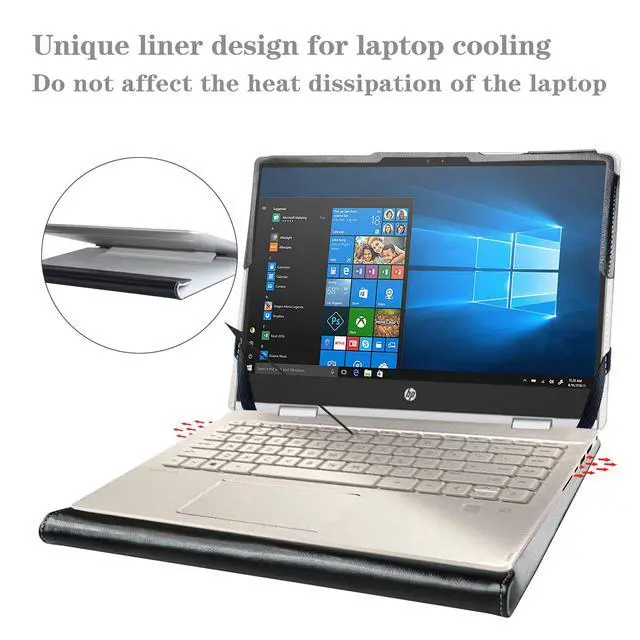 Alt view image 5 of 5 - Alapmk Protective Case Cover for 14" HP Pavilion x360 14-dwXXXX 14m-dwXXXX 14M-DW0023DX/HP Pro C640 Chromebook Enterprise/HP Pro c645 Chromebook/HP Chromebook 14a-naXXXX 14a-na0010nr Laptop,Black