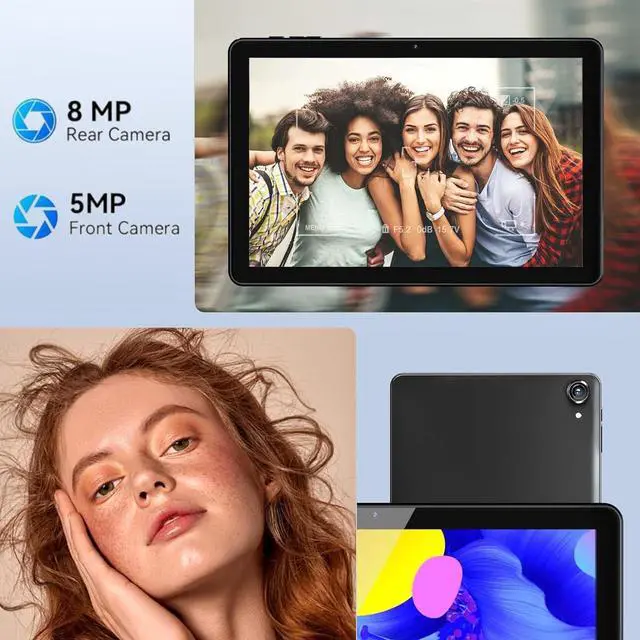 Alt view image 5 of 5 - Rebecco Android 14 Tablet 10 Inch 10GB +128GB Octa Core,Gaming Tablet with OTG Transmission and Wi-Fi 6G 6000mAh, 8+5MP Dual Camera,Bluetooth 5.3, Latest Tablets with Widevin L1