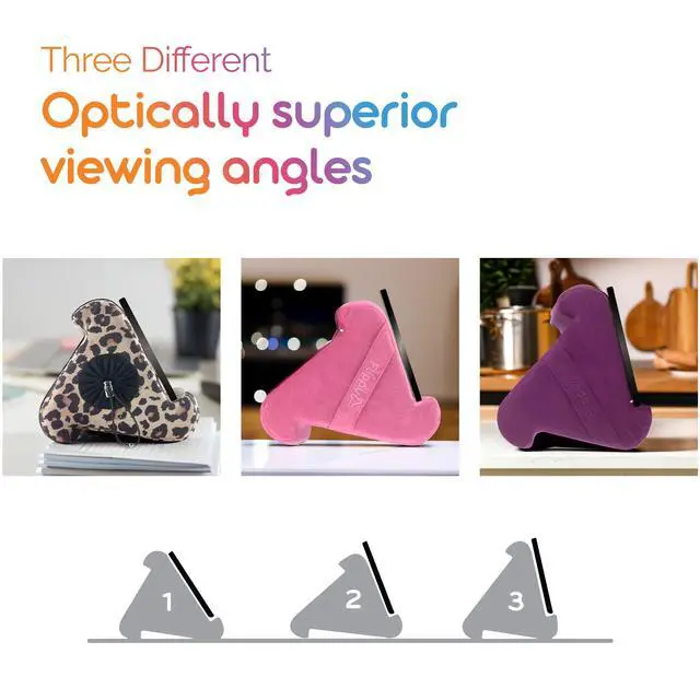 Alt view image 4 of 5 - Flippy Tablet Pillow Stand - Cushion Tablet Stand & Holder, Bed Support for Lap and Desk, Compatible with Phone & Book Reading: Kindle, iPad Pro, iPhone & Samsung - in The Pink Baby