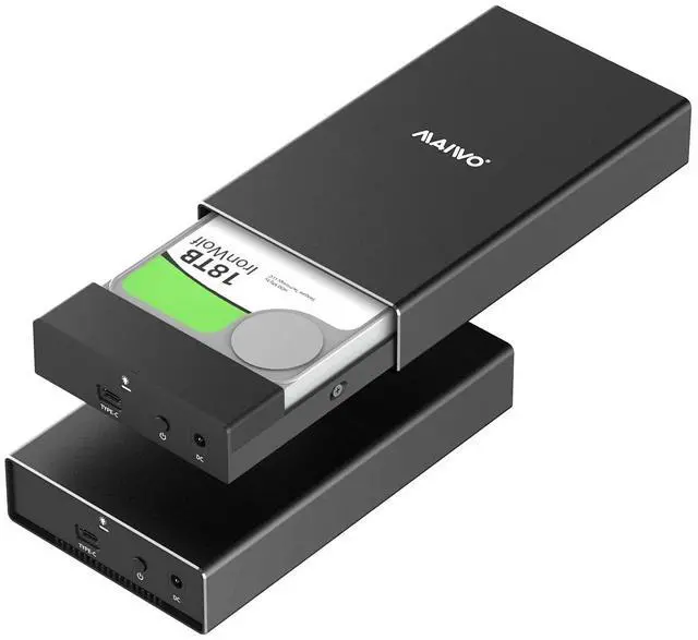 Alt view image 2 of 5 - MAIWO SAS Drive Enclosure with USB-C Hub for 2.5/3.5 inch, 3.5 SATA Drive Enclosure with 10Gbps Hub Extenstion