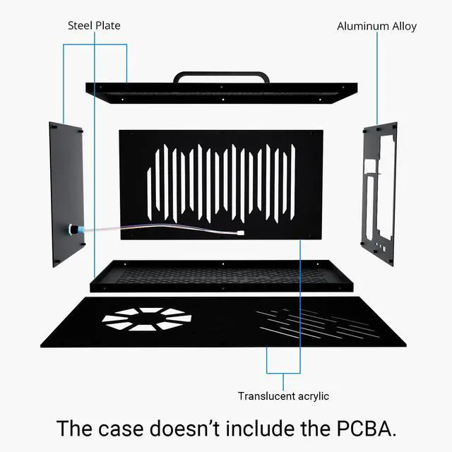 Alt view image 2 of 5 - ANQUORA eGPU Dock Chassis (Not Includes Circuit Board) Compatible with ANQ-L336 Motherboard, Metal Case for eGPU
