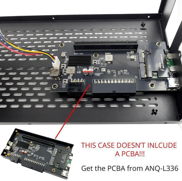 Alt view image 3 of 5 - ANQUORA eGPU Dock Chassis (Not Includes Circuit Board) Compatible with ANQ-L336 Motherboard, Metal Case for eGPU