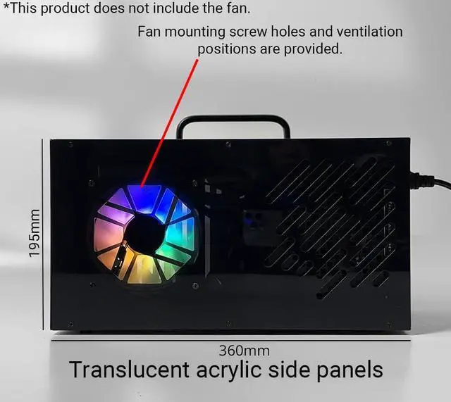 Alt view image 5 of 5 - ANQUORA eGPU Dock Chassis (Not Includes Circuit Board) Compatible with ANQ-L336 Motherboard, Metal Case for eGPU