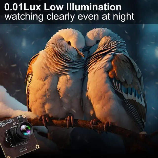 Alt view image 3 of 5 - IFWATER 50fps High Speed USB Camera Module Low Illumination 0.01Lux Camera with 53 Degree No Distortion Lens 1080P USB3.0 Motion Webcam Plug and Play for 3D Printer Industrial Inspection Microscope