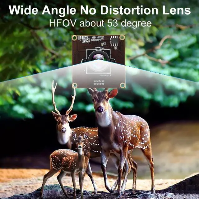 Alt view image 5 of 5 - IFWATER 50fps High Speed USB Camera Module Low Illumination 0.01Lux Camera with 53 Degree No Distortion Lens 1080P USB3.0 Motion Webcam Plug and Play for 3D Printer Industrial Inspection Microscope