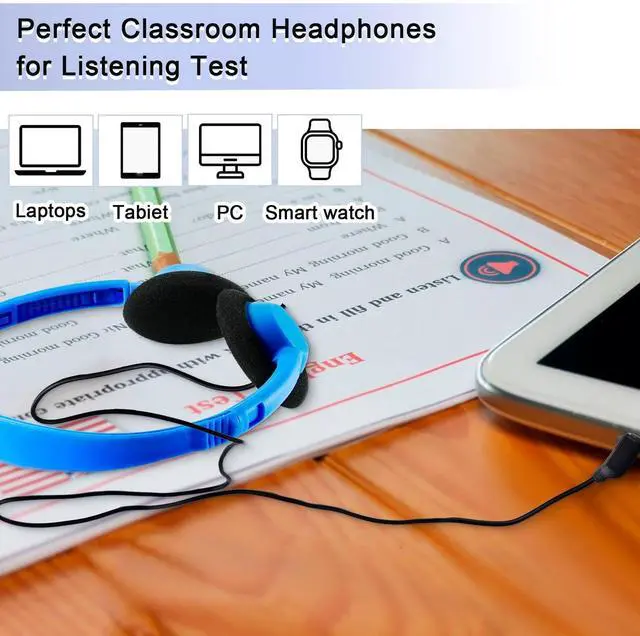 Alt view image 5 of 5 - Yunsailing 30 Pack Class Set Headphones for Students Bulk School Headsets Earphones with 3.5mm Jack Classroom Must Haves Teacher Supplies for Adults Laptop Computer(Bright Color)