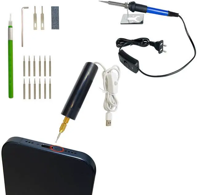 Main image of Damaged Screw Removal for iPhone, iPhone Repair Tool, Broken Screw Extractor Kit for Cell Phone,Targetting Small Screw Damaged can not Screw Out by Screwdriver, USB 5V Power Supply,Screw Extractor