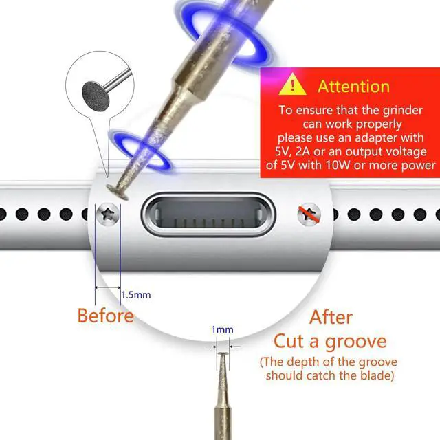 Alt view image 2 of 5 - Damaged Screw Removal for iPhone, iPhone Repair Tool, Broken Screw Extractor Kit for Cell Phone,Targetting Small Screw Damaged can not Screw Out by Screwdriver, USB 5V Power Supply,Screw Extractor