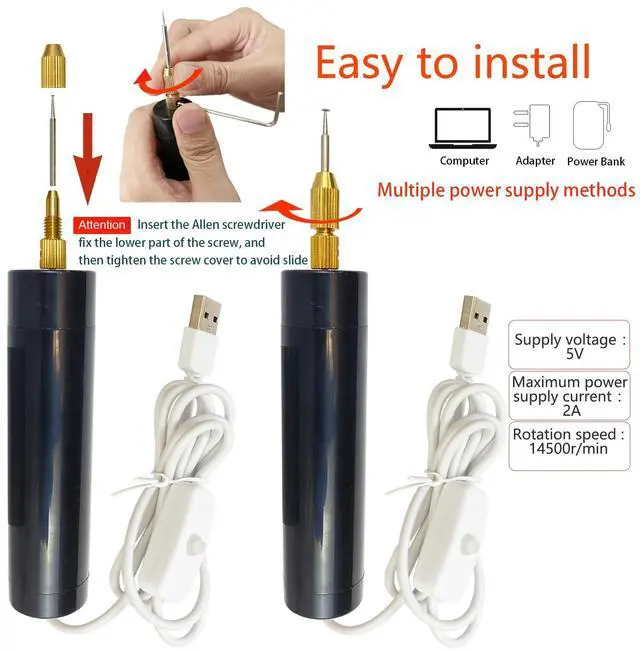 Alt view image 5 of 5 - Damaged Screw Removal for iPhone, iPhone Repair Tool, Broken Screw Extractor Kit for Cell Phone,Targetting Small Screw Damaged can not Screw Out by Screwdriver, USB 5V Power Supply,Screw Extractor