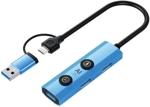 Main image of AI-Powered 5-in-1 USB Type C Hub, USB-A Hub, Voice Control & AI Tools  Universal Compatibility for Laptops/Desktops/Tablets (Windows/macOS/Android)