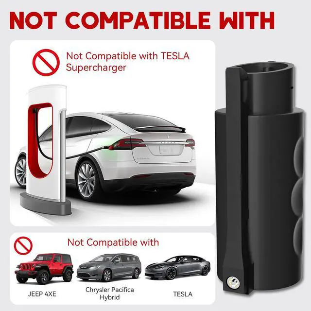 Alt view image 2 of 5 - MCEVKELN NACS to J1772 Adapter - for Tesla to J1772|Compact| Double Locks| 80A 250A| J1772 to Tesla Charger Adapter,for All SAE J1772 EVs with Tesla Chargers