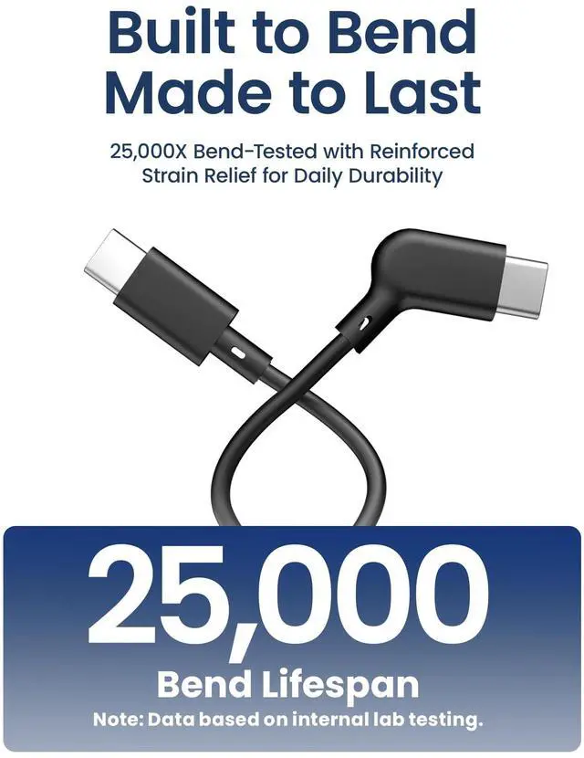 Alt view image 5 of 5 - AR Smart Glasses USB-C Charging Data & Power Supply Cable, 1.2M / 3.9FT  Compatible with XREAL Air/One, VITURE Pro XR, and More; 125° Ergonomic 18-Core, 20Gbps USB 3.2 Gen2, Ultra-Slim 2.6mm