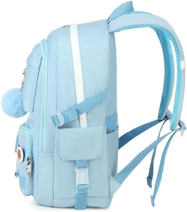 Alt view image 3 of 5 - Classic Diamond School Backpack for Girls Laptop Backpack Cute Bookbag Kawaii College Backpack School Backpacks for Teens Girls Student (Blue)