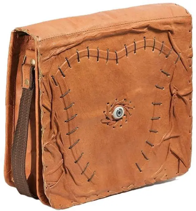 Main image of Tannerio hocus pocus Leather Bag for Men & Women  Handmade Hocus Pocus Shoulder Handbag, Genuine Leather Halloween Crossbody Bag (green eye)