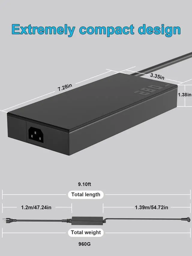 Alt view image 5 of 5 - HSXIRQA 280W AC Charger Compatible with Asus ROG Strix G16 G17 G18 G15 Scar 15 17 G614 G814 G713 G533 Zephyrus S17 M16 Duo 16 GU604 GX650 TUF Gaming A16 FA617 FA607 Zenbook UX7602 ProArt W730 Lapto