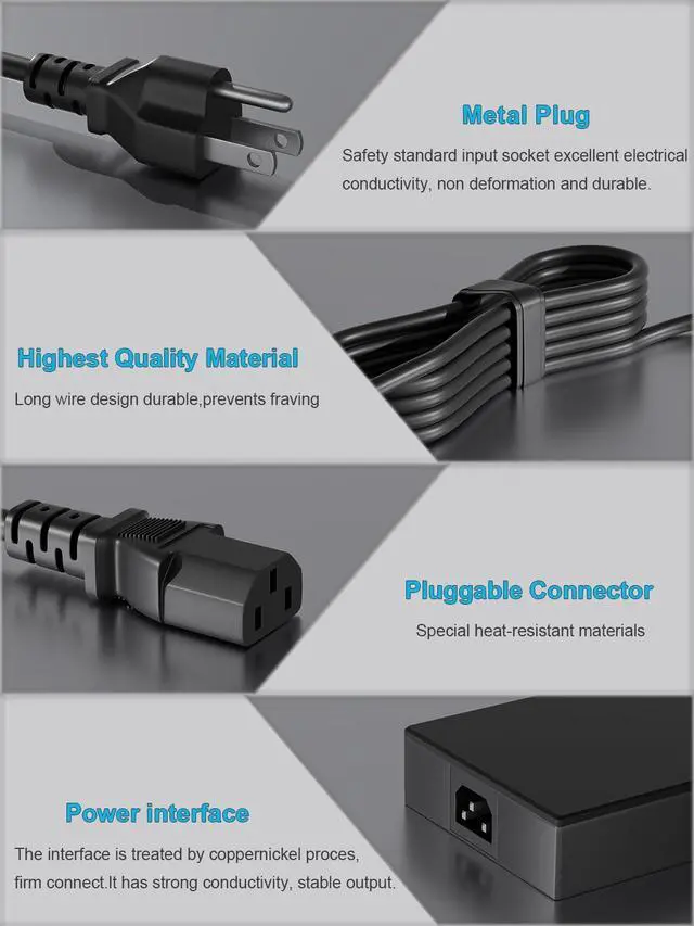 Alt view image 4 of 5 - HSXIRQA 280W AC Charger Compatible with Asus ROG Strix G16 G17 G18 G15 Scar 15 17 G614 G814 G713 G533 Zephyrus S17 M16 Duo 16 GU604 GX650 TUF Gaming A16 FA617 FA607 Zenbook UX7602 ProArt W730 Lapto
