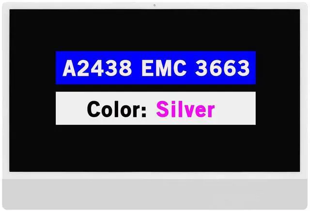 Main image of BTSELSS 24.0" Screen Replacement for iMac A2438 M1 2021(4-Ports) EMC 3663 MGPC3xx/A MGPD3xx/A MGPF3xx/A 4480X2520 4.5K LCD Display Digitizer Assembly 661-16575 (Silver)