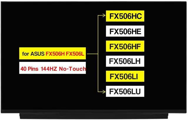 Main image of POBRIDA New Screen Replacement B156HAN08.4 for ASUS TUF FX506 FX506H FX506L FX506HC FX506HE FX506HF FX506LH FX506LI FX506LU Series 15.6 Inches FHD 1920*1080 Non-Touch LCD Display Panel(40 Pins 144H