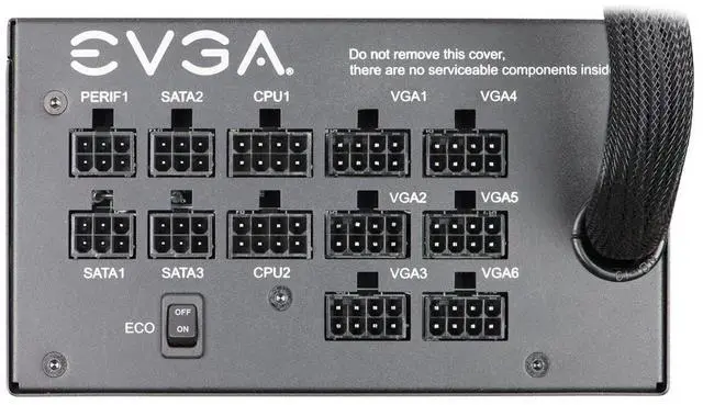 Alt view image 5 of 5 - EVGA 210-GQ-1000-V1,1000 GQ, 80+ GOLD 1000W, Semi Modular, EVGA ECO Mode, 5 Year Warranty, Power Supply,Black