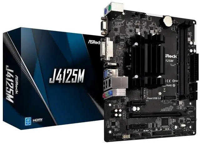 Main image of ASRock J4125M Intel Quad-Core Processor J4125 (Up to 2.7 GHz) Motherboard