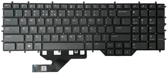 Alt view image 3 of 5 - Zahara US RGB Black Keyboard Backlight Backlit for Dell M17 R2 M17 R3