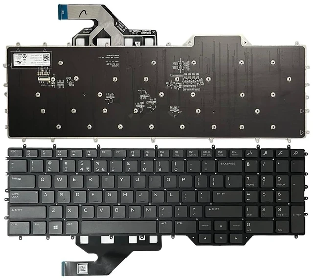 Alt view image 2 of 5 - Zahara US RGB Black Keyboard Backlight Backlit for Dell M17 R2 M17 R3