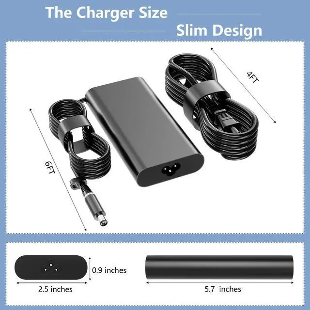 Alt view image 3 of 5 - GaN 180W 9.23A 19.5V Charger Adapter Compatible with Dell Precision 7680 7670 7770 7780 LA180PM210 HA180PM210 DA180PM210 AC Power Supply Adapter