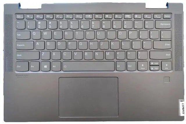 Main image of LTPRPTS Replacement Laptop Upper Case Palmrest Non-Backlit Keyboard Touchpad Assembly Part for Lenovo Yoga 7-14ITL5 5CB1A08879 AM1RW000110 Blackish Green
