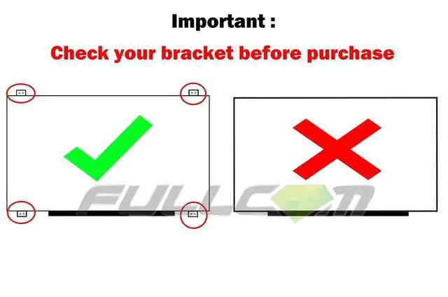 Alt view image 5 of 5 - FULLCOM New LCD Replacement Screen HD 1366x768 (Non Touch) 15.6 Inch (with Brackets) 30 Pin Matte for Lenovo ideapad 320S-15IKB for Laptop/Display/Screen/LCD Application