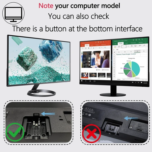 Alt view image 5 of 5 - SA241Y VESA Adapter Compatible with Acer 24"27"MonitorVESA 75x75to 100x100