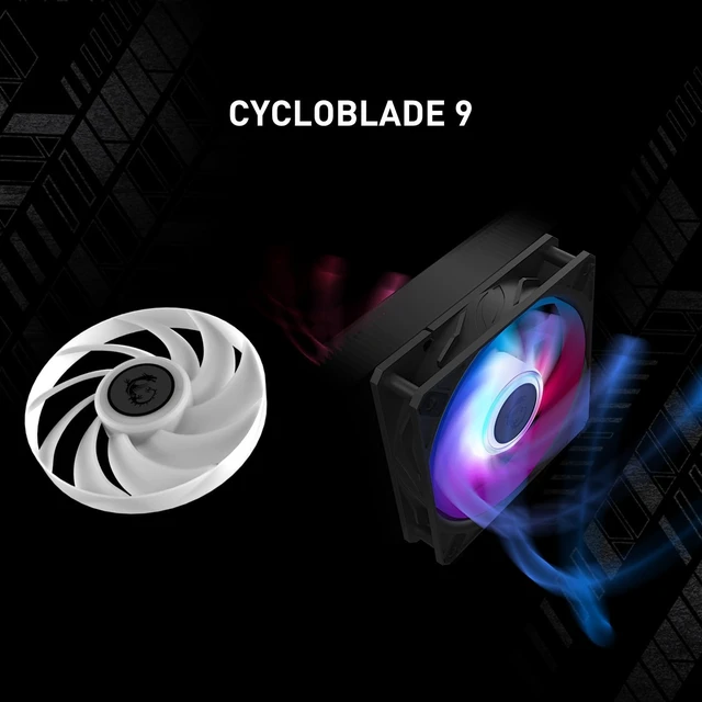 Alt view image 5 of 5 - MSI MAG CORELIQUID A15 240 - AIO ARGB CPU Liquid Cooler - 240mm Radiator - LGA 1851 Ready - Dual 120mm ARGB PWM Fans, Black