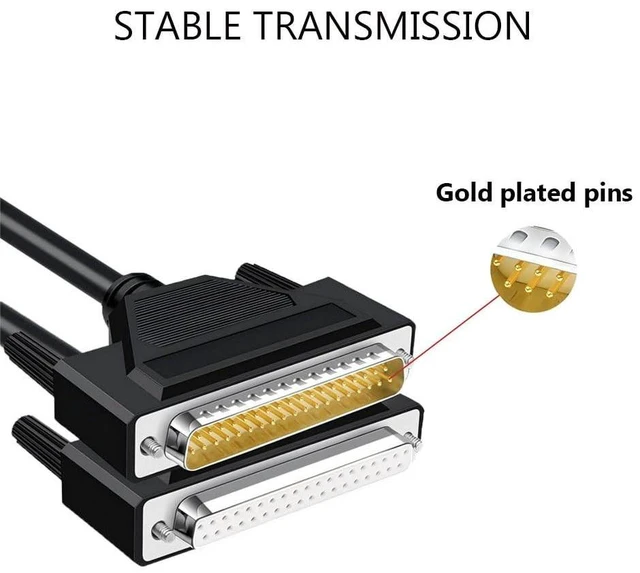 Alt view image 2 of 5 - Willwewon 10Ft/3m DB37 28AWG Male to Female RS232 Serial Extension Cable