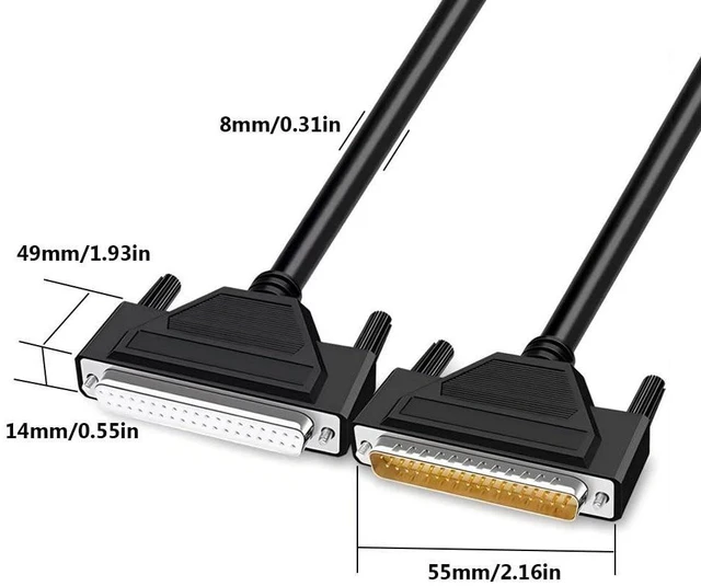 Alt view image 3 of 5 - Willwewon 10Ft/3m DB37 28AWG Male to Female RS232 Serial Extension Cable
