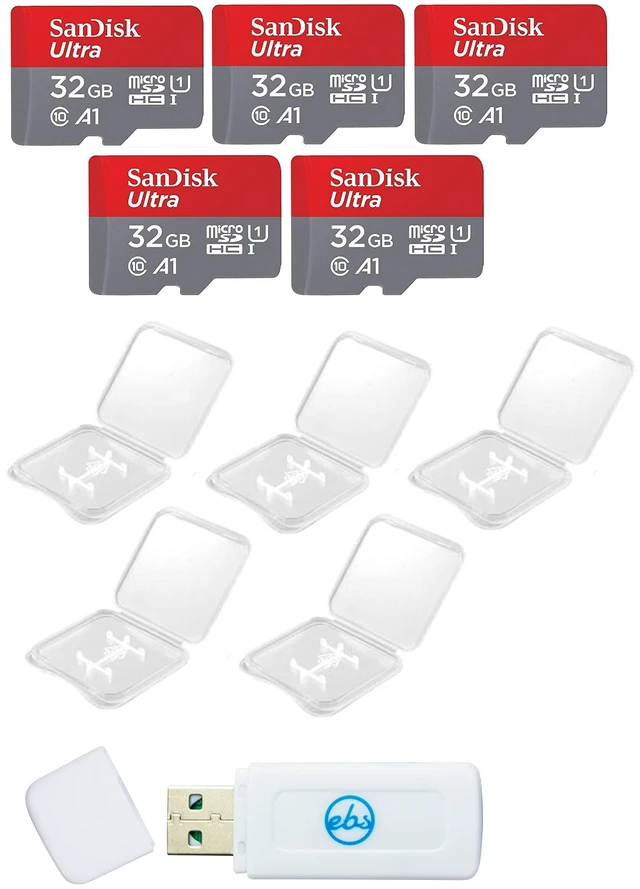 Main image of SanDisk Ultra 32GB Micro SD SDHC Memory Flash Card (5 Pack) UHS-I Class 10
