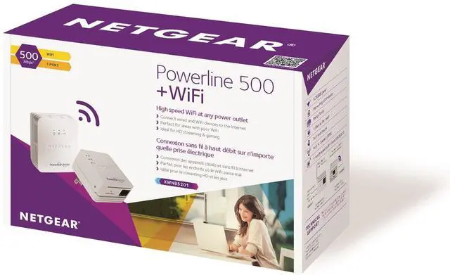 Alt view image 3 of 3 - NETGEAR Powerline 500 + N300 WiFi and 1 Port Starter Kit (XWNB5201)