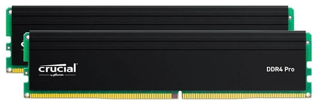 Main image of Crucial Pro 64GB DDR4 RAM Kit (2x32GB), 3200MHz (or 3000MHz or 2666MHz) Desktop Memory, Compatible with Intel and AMD Ryzen - CP2K32G4DFRA32A